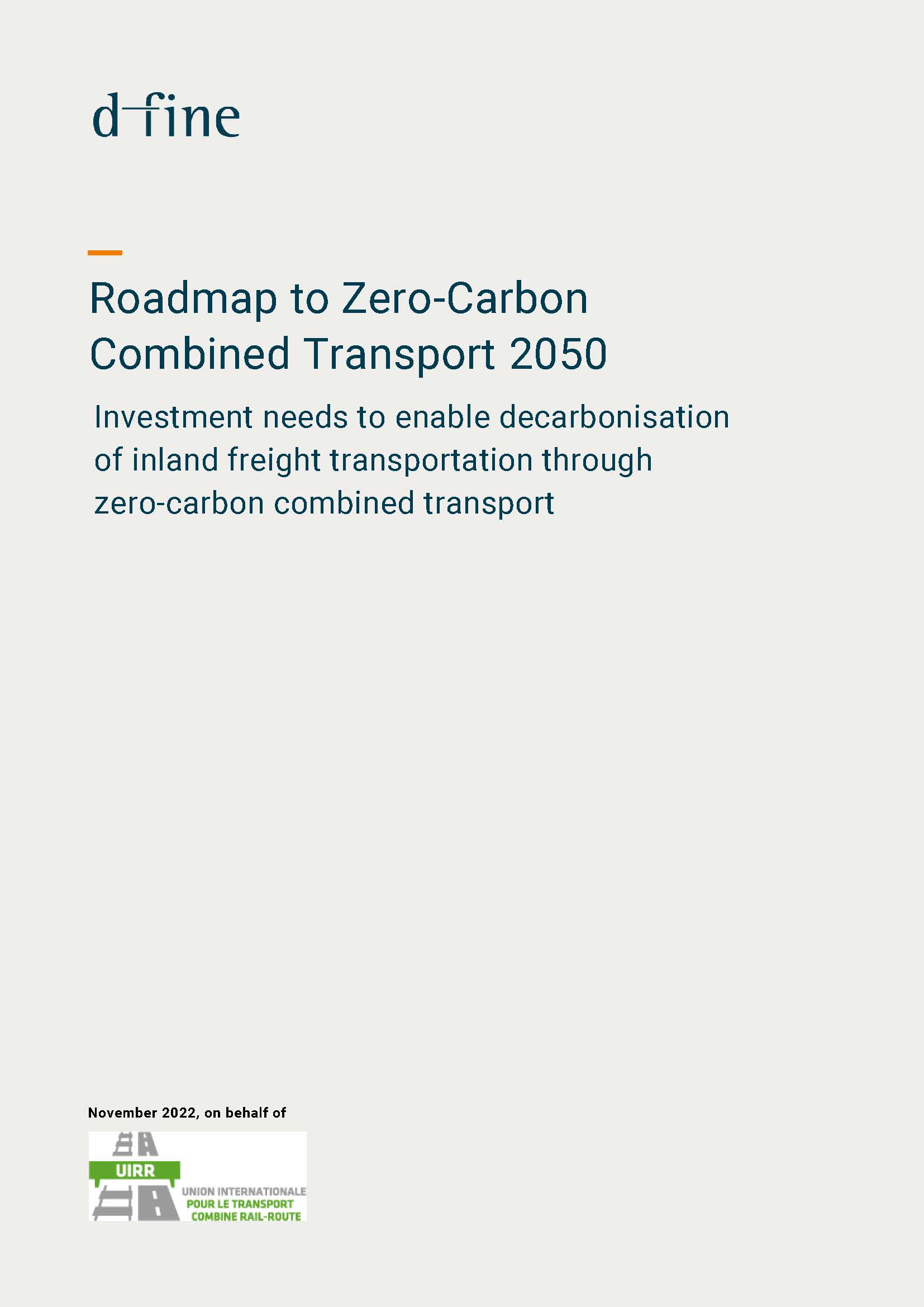 Roadmap to Zero-Carbon Combined Transport 2050